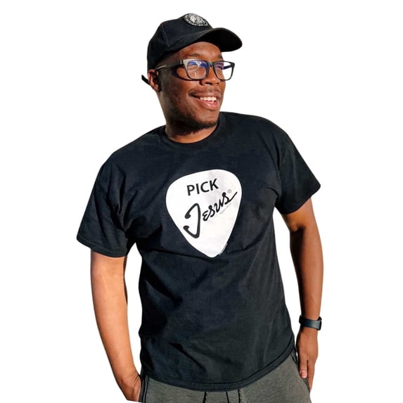 Kerusso Unisex Short Sleeve Casual T-Shirt, Pick Jesus, Black, 4X