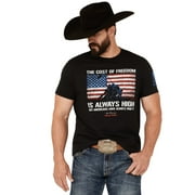 Kerusso Men's Hold Fast Jfk Flag Short Sleeve Graphic T-Shirt Black Medium  US