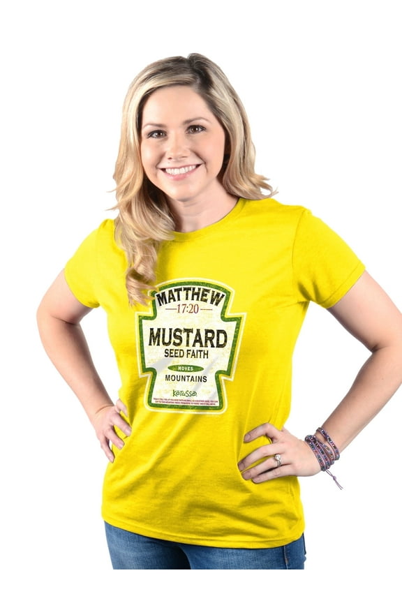 Unisex Short Sleeve Casual T-Shirt, Mustard, Yellow, LG