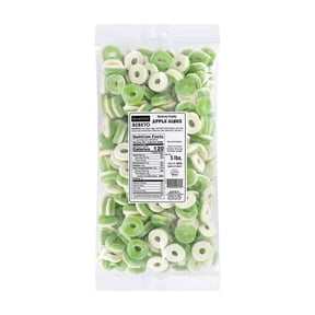 Kervan Candy Bebeto Apple Rings - Fruity, Soft, Sweet & Sour Gummy Ring Candy Bulk for Kids, Gift Snacks and Parties - Apple Gummies Big Party Size Bag (5 lbs)