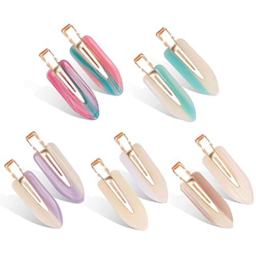 KesaPlan 10PCS No Bend Hair Clips, Acrylic Resin No Crease Hair Clips