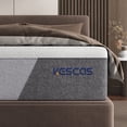 thumbnail image 1 of Kescas Twin Mattress in a Box, 12 inch Bamboo Charcoal Cooling Gel Memory Foam Hybrid Mattress, Edge Support, Medium Firm- Made in North America, 1 of 9
