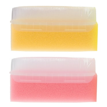 Kesenlong 2pcs Cradle Cap Sponge for Newborn Bath & Treatment - Yellow