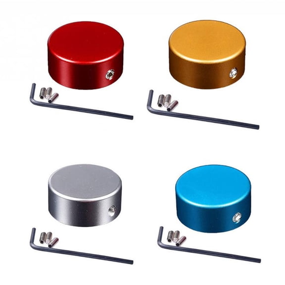 Kesenlong 4 Sets Guitar Pedal Footswitch Toppers - Blue/Red/Silver