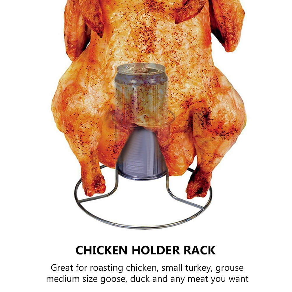 Kesenlong BBQ Chicken Rack 2pcs Stainless Steel Folding Grilled Chicken ...