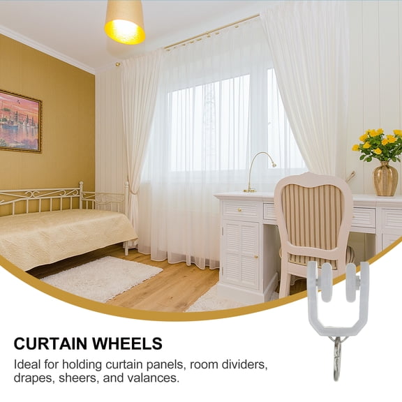 Kesenlong Curtain Track Wheel 20pcs Curtain Track Pulleys Curtain Pulley Accessories Curtain Accessories