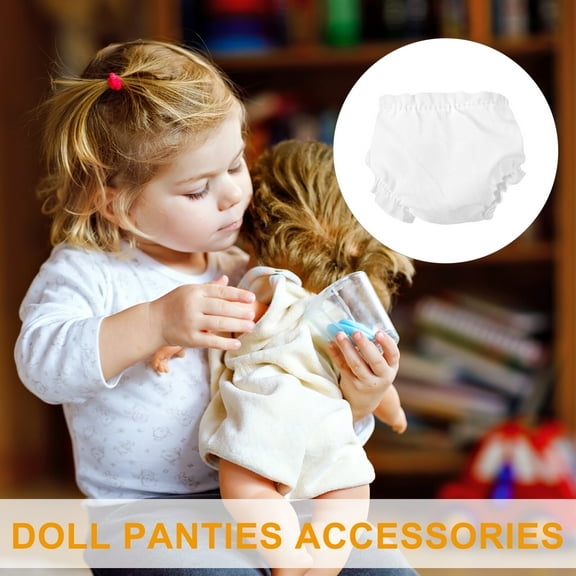 WASHWEPE Doll Panties Tiny Diapers For Doll 12Pcs 2.6X2.4X0.04In