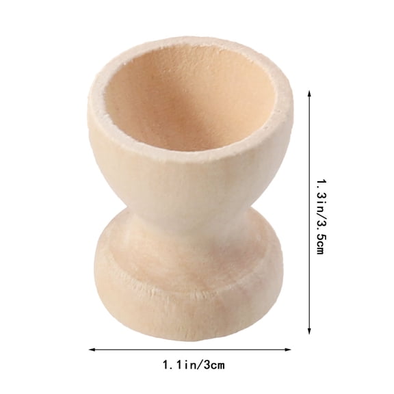 WASHWEPE Countertop Egg Holder Bamboo for Household Users Restaurant Use 10Pcs 1.4X1.2X1.2In