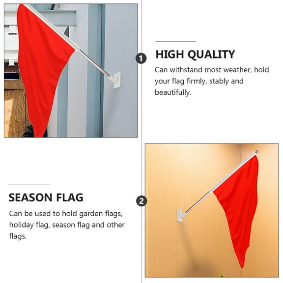 Kesenlong Flagpole Rack Portable Plastic Adhesive Flag Pole Bracket Wall Mount Flagpole Holder Bracket