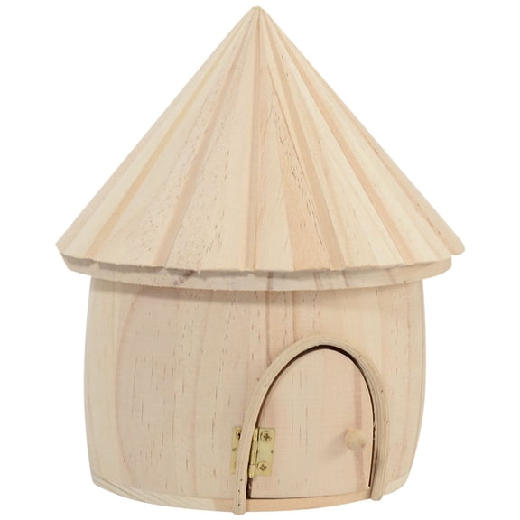 Kesenlong House wood crafts Wooden Creativity Desktop Storage Boxes Wood House Shaped Adornment For Home