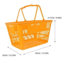 Kesenlong Mall Shopping Basket Mall Shopping Basket Merchandise Storage Basket Plastic Basket with Handles
