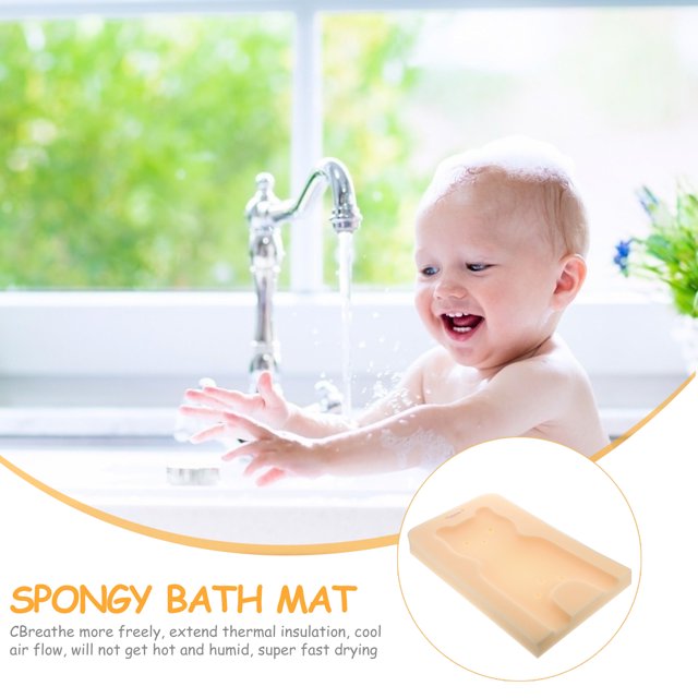 Kesenlong Newborn Bath Sponge 1Pc Infant Bath Sponge Mat Practical Baby Bath Mat Newborn Bath