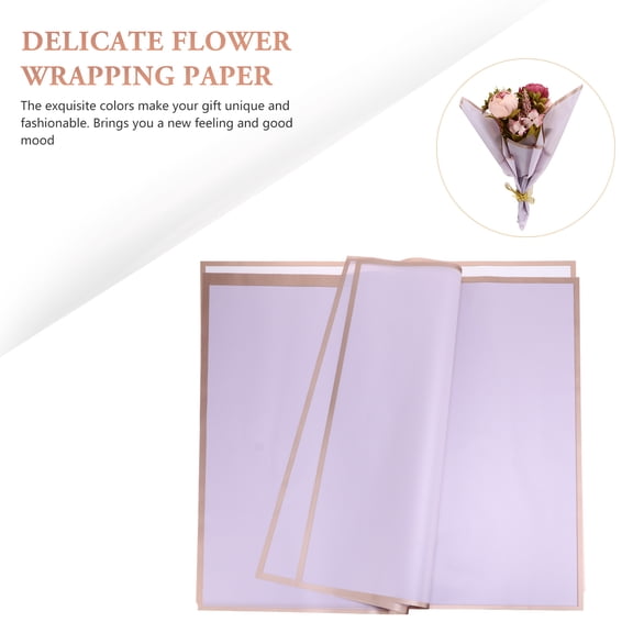 Kesenlong Packing Paper 20Pcs Gild Wrapping Paper Bouquet Packing Paper Gift Wrapping Paper