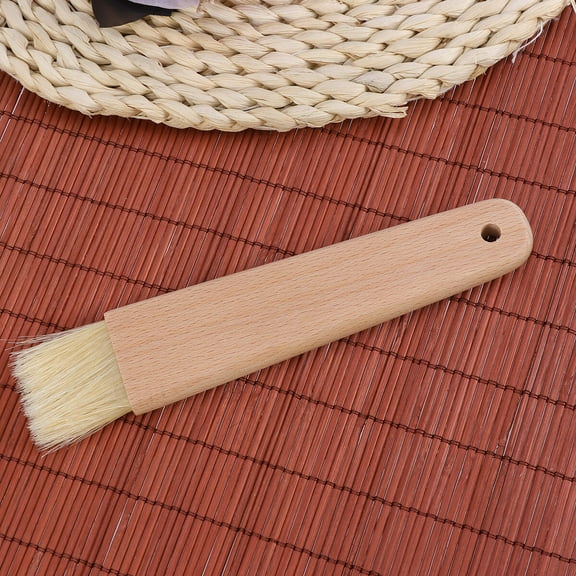 Kesenlong Pastry Brush Pastry Brush with Boar Bristles and Lacquered Hardwood Handle Basting BBQ Marinade Brush for Kitchen Cooking Baking