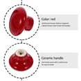 thumbnail image 1 of Kesenlong Round door knob 5pcs Durable Round Ceramic Kitchen Cupboard Cabinet Drawer Door Knobs Pull Handles - Size S (Red), 1 of 9