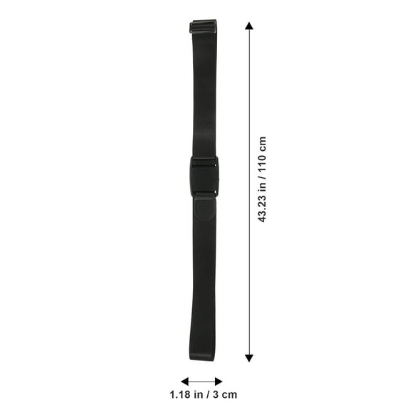 Kesenlong Shirt Belt Shirt Belt Stay Adjustable Shirt Lock Undergarment Belt for Men and Women Keeping Shirt Tucked in - 3CM (Black)