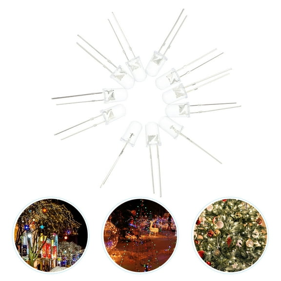 Kesenlong Small Light Bulbs 200pcs Christmas LED Light Beads Small Light Bulbs Xmas Tree Decorative Lamp