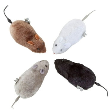 Kesenlong Toy Windtoys Rat Toys Prank Joke Partyfake Gag Mice Realistic Jumping Clockwork Plush Cat Rats Trick Mini Fillers Bag