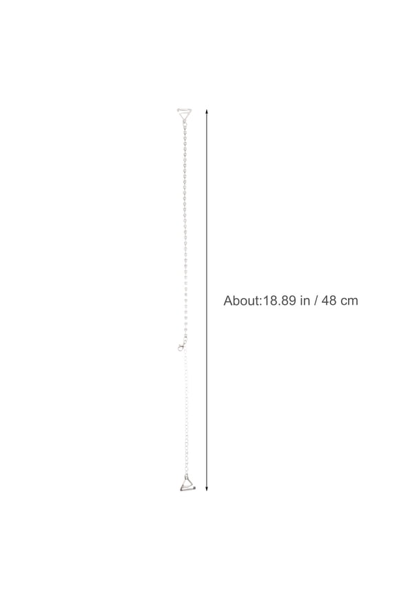 Single Strap Bra Rhinestone Multi Way Bras White Metal Comfortable Fit Underwear 1 Pair