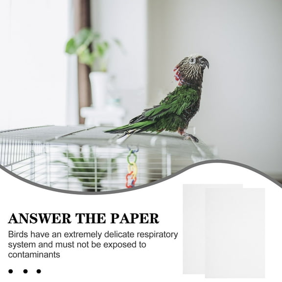 Kesenlong bird cage mat 100Pcs Disposable Bird Cage Liners Paper Absorbent Parrot Cage Cushions Bird Cage Liner Papers