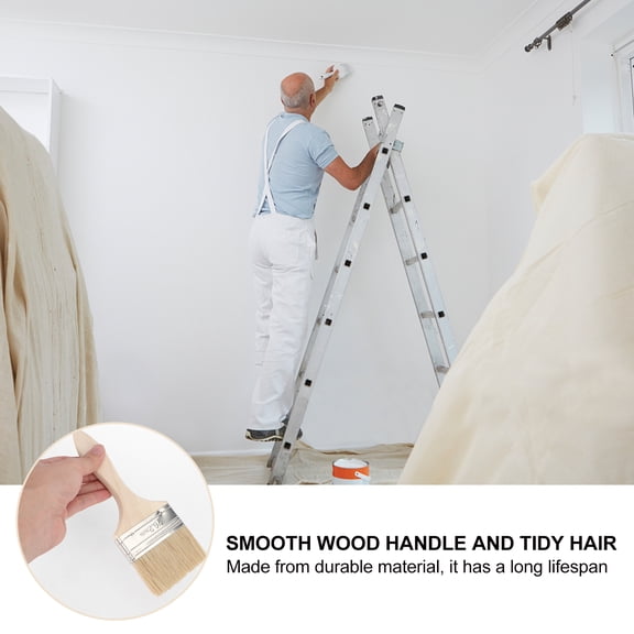 Kesenlong chip brushes Thickened Painting Chip Brushes for Adhesives Paint Touchups Painter Supplies - 3 inch