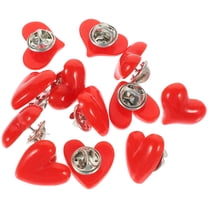 Kesenlong heart brooch 12Pcs Red Heart Lapel Pin Valentine Day Brooches Pin Gifts Small Heart Pin Jewelry Gift