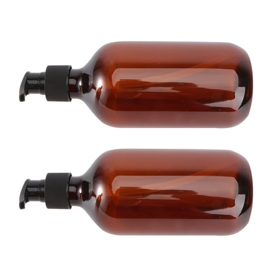 Kesenlong pump bottle 2PCS 500ml Empty Shampoo Bottles Opaque Versatile Pump Bottle Drip-free Lotion Container Hand Soap Dispenser (Light Brown)