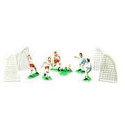 Kesenlong soccer cake topper Creative Football Cake Topper Soccer Player Cake Decor Birthday Mold Set for Boys