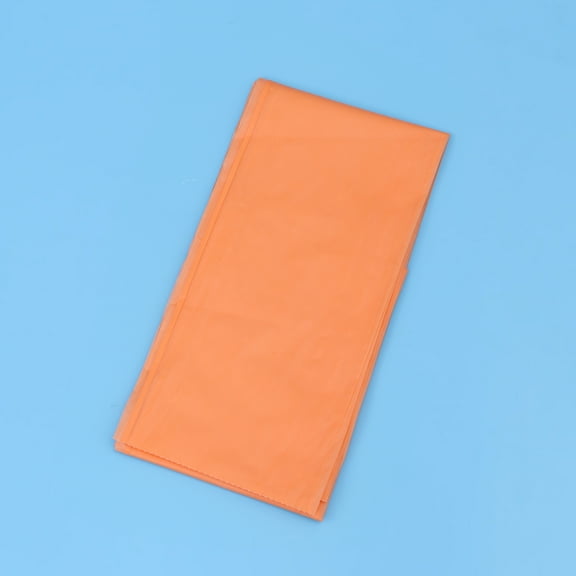 WASHWEPE Table Cover Waterproof Orange Plastic For Restaurants 1Pcs 54x72in