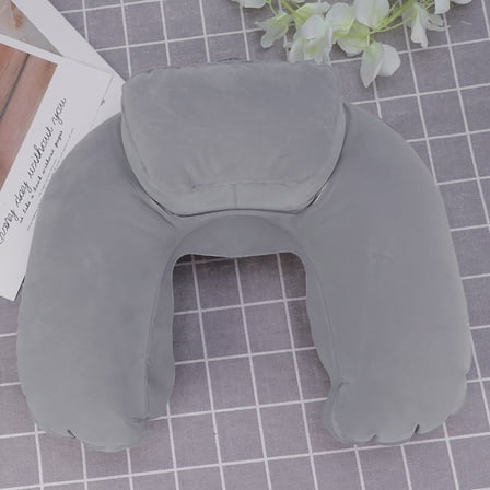 Kesenlong travel pillow Useful Neck Air Blow up U Shape Pillow Inflatable Cushion for Outdoor Traveling (Grey)
