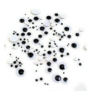 Kesenlong wiggle eyes 100pcs 10MM Self-adhesive Wiggle Eye Peel and Stick Round Moving Wiggly Wobbly Eyes for DIY Scrapbooking Crafts Toy Accessories