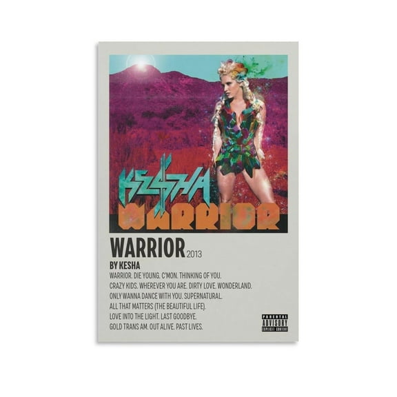 Kesha Warrior 4 Canvas Poster Wall Decorative Art Painting Living Room Bedroom Decoration Gift