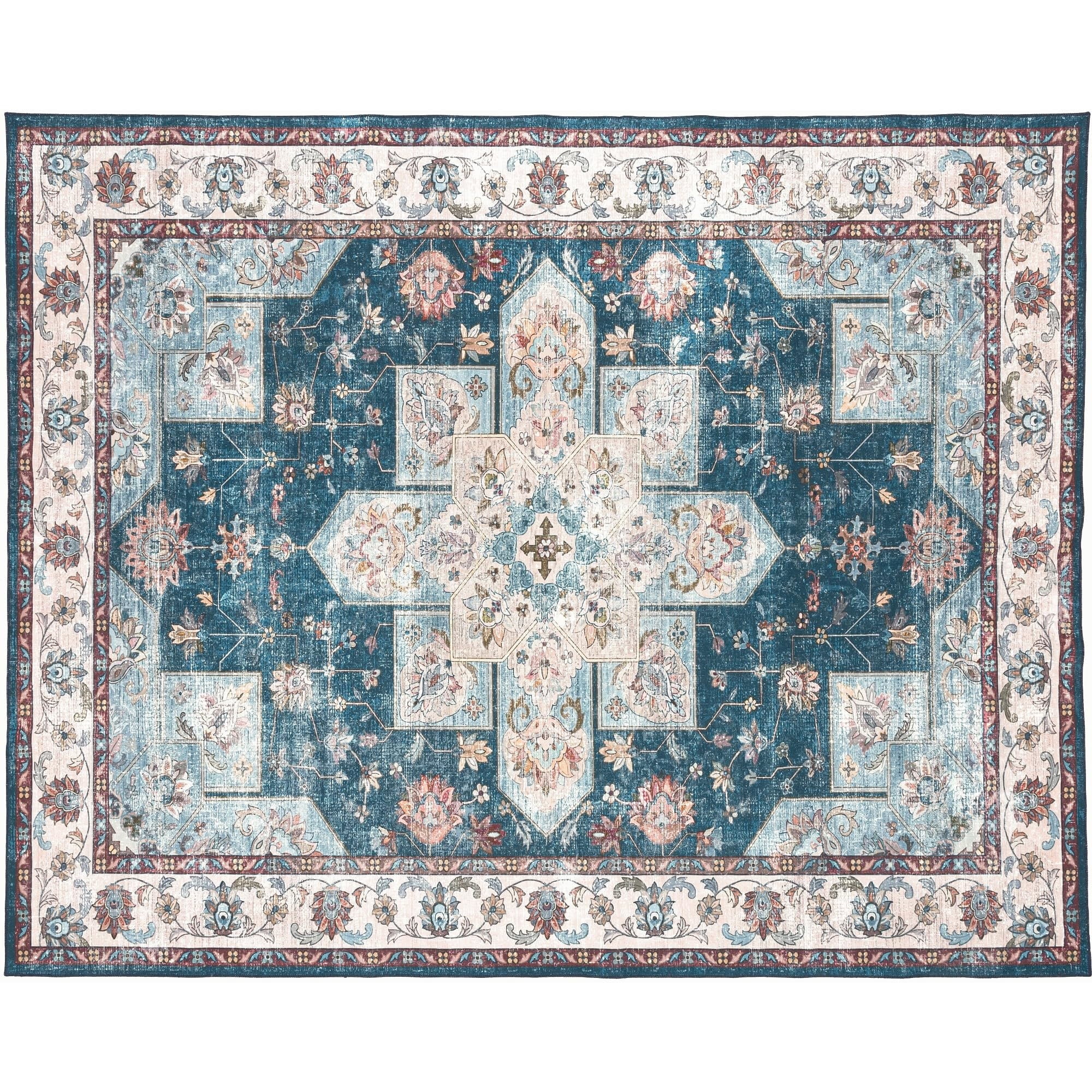 Homefires Rugs Homefires 8 x 10 ft. Keshan Indoor Power Loomed Chenille Rug - Walmart.com