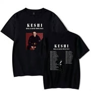 Keshi Hell And Back Tour 2023 T-shirt Fashion Short Sleeve Harajuku Crewneck Tee