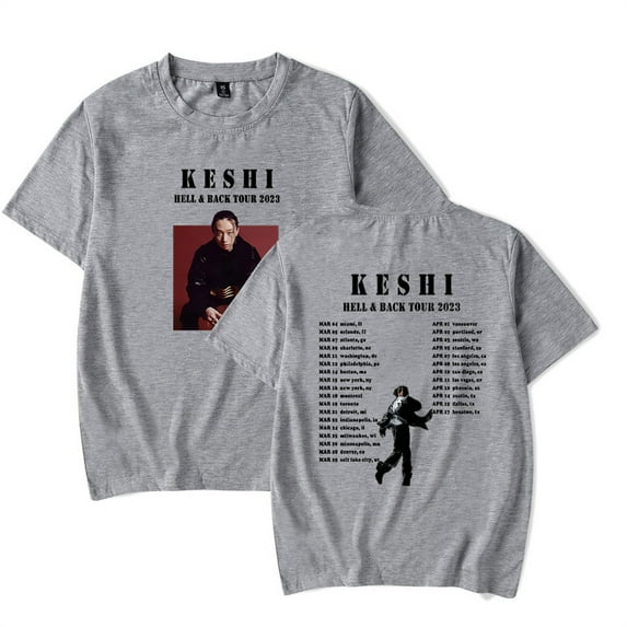 Keshi Hell And Back Tour 2023 T-shirt Fashion Short Sleeve Harajuku Crewneck Tee
