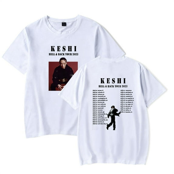 Keshi Hell And Back Tour 2023 T-shirt Fashion Short Sleeve Harajuku Crewneck Tee