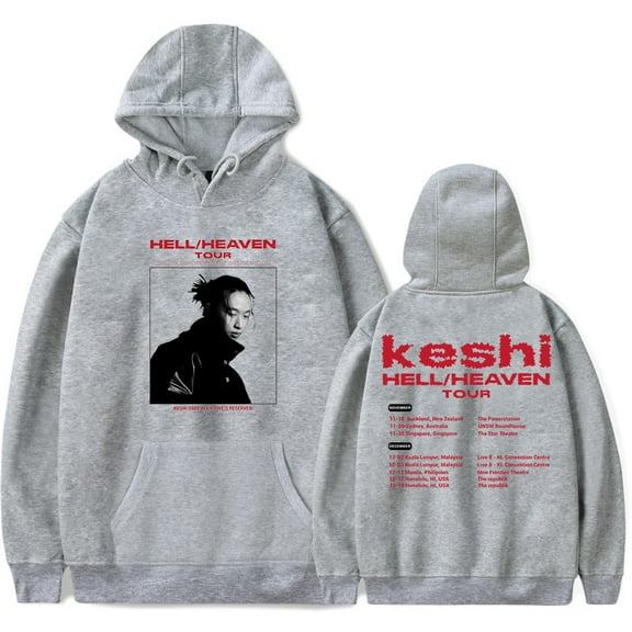Keshi Hell Heaven World Tour Double sided print  hoodie merch Unisex Casual Streetwear