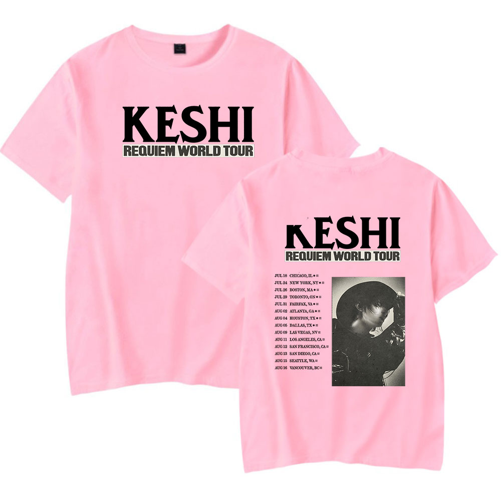 KESHI グラフィックプリント Tシャツ Mサイズ Keshi Merch T-shirt Summer Unisex Short-sleeved Fashion Y2K Casual