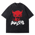 thumbnail image 1 of Keshi Monster Vintage Wash Tee Requiem World Tour Merch Cotton T-Shirts Unisex Fashion Short Sleeve, 1 of 4