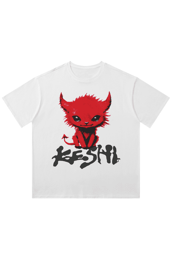 Keshi Monster Vintage Wash Tee Requiem World Tour Merch Cotton T-Shirts Unisex Fashion Short Sleeve