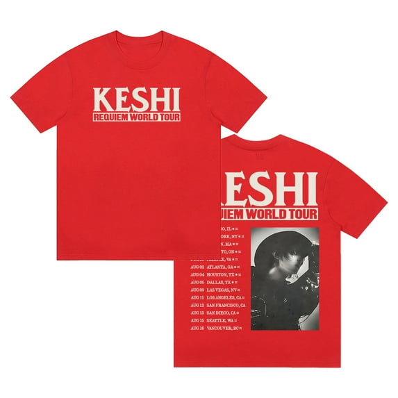 Keshi Requiem World Tour 2025 T-shirt Crewneck Short Sleeve Cotton Tee Women Men Streetwear Tops