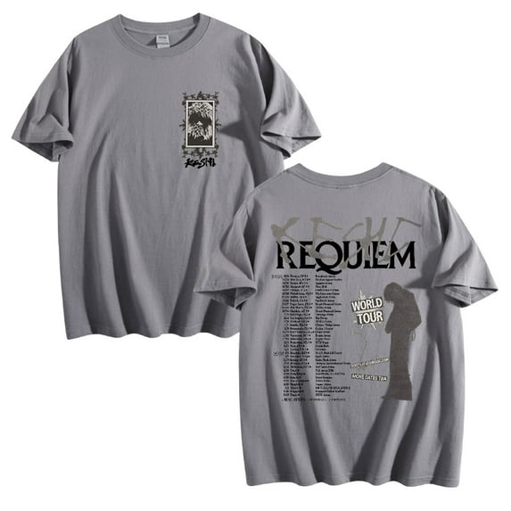 Keshi Requiem World Tour Cotton Tshirt Casual Fashion Tops Vintage 90s Short Sleeve