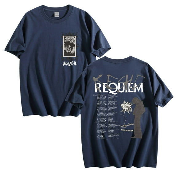 Keshi Requiem World Tour Cotton Tshirt Casual Fashion Tops Vintage 90s Short Sleeve