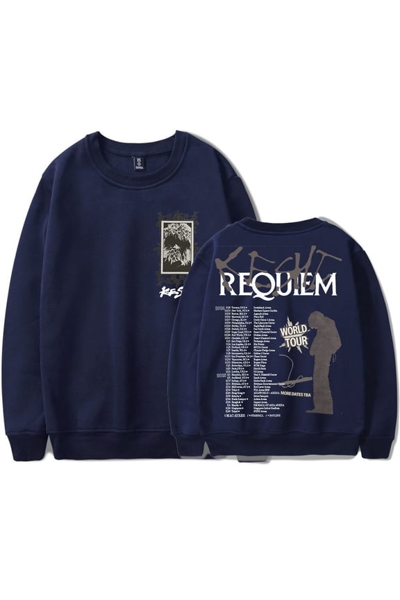 Keshi Requiem World Tour Logo Merch Crewneck Sweatshirts Women Men Fashion Long Sleeve T-Shirts