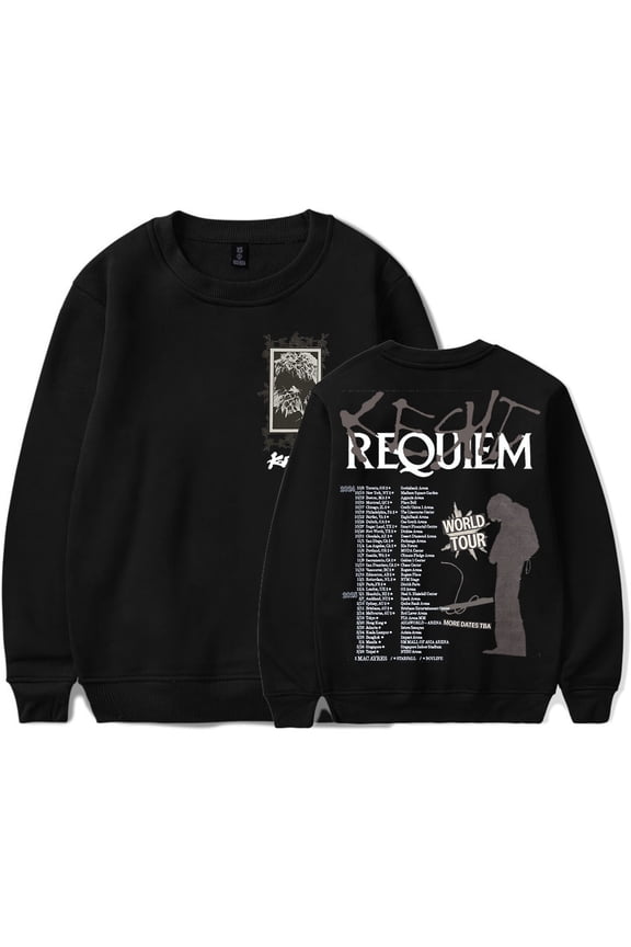 Keshi Requiem World Tour Logo Merch Crewneck Sweatshirts Women Men Fashion Long Sleeve T-Shirts