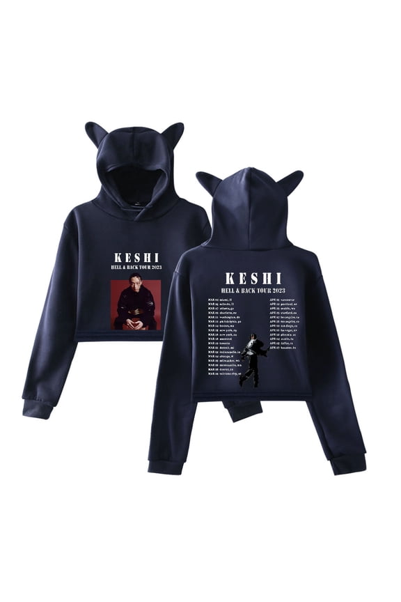Keshi The HellHeaven Tour Merch Cat Ear Hoodie HipHop Style Streetwear