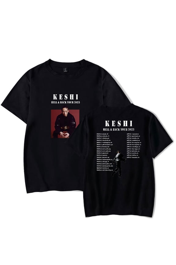 Keshi The HellHeaven Tour Merch Tee Shirt HipHop Style Short Sleeved