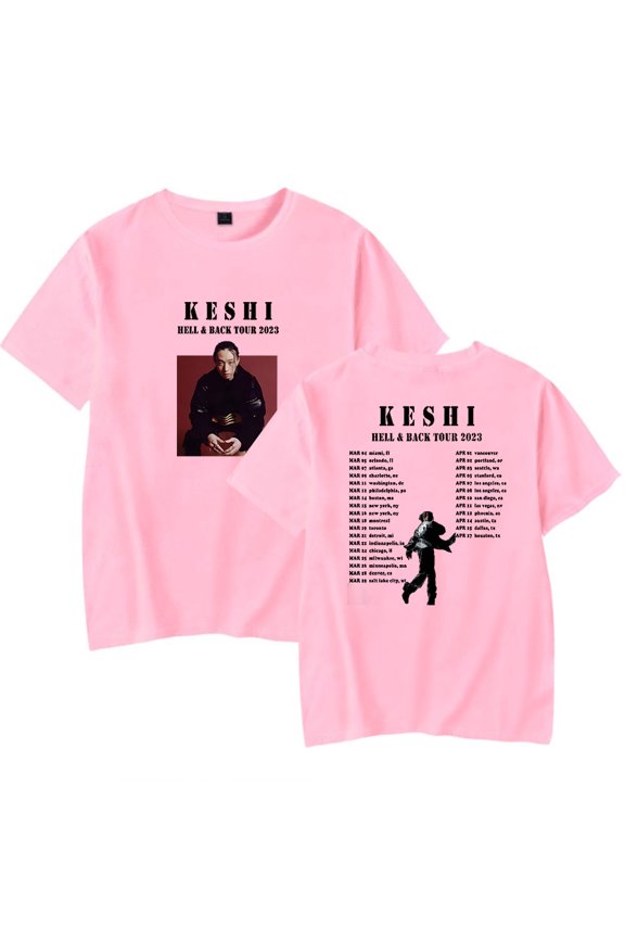 Keshi The HellHeaven Tour Merch Tee Shirt HipHop Style Short Sleeved
