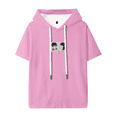 thumbnail image 1 of Keshi Wantchu Hooded T-shirt Women Men Short Sleeve Tee Casual Fashion Tops, 1 of 3
