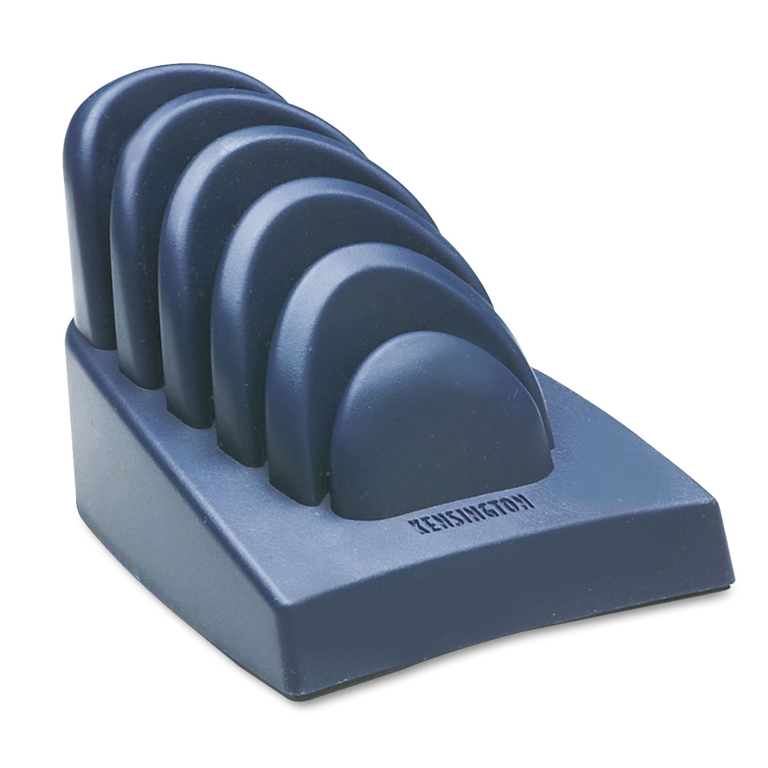 Kesington Insight Priority Puck Five-Slot Desktop Copyholder, Plastic, Dark Blue/Gray